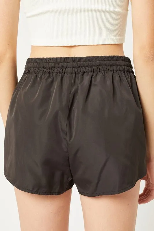 Side Striped Windbreaker Shorts