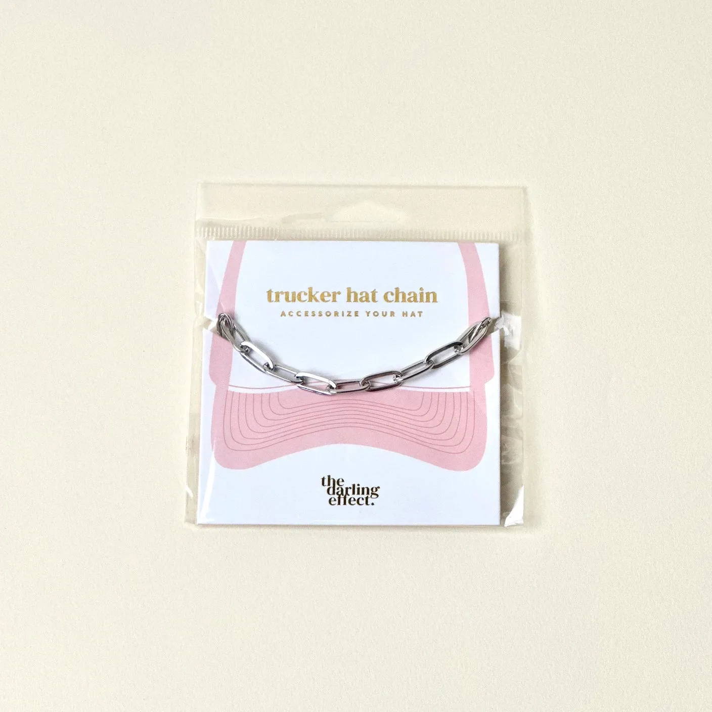 Silver Paperclip Trucker Hat Chain