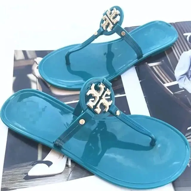 TB JELLY SLIPPERS - BEIGE