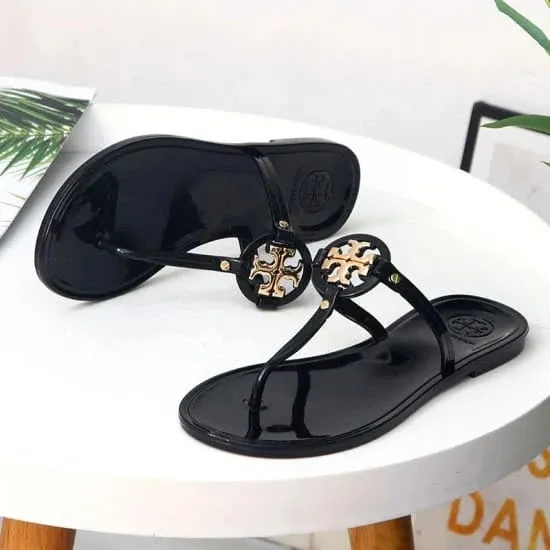 TB JELLY SLIPPERS - BEIGE