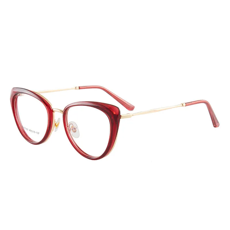 TXOME Trendy Cat Eye Frame Glasses