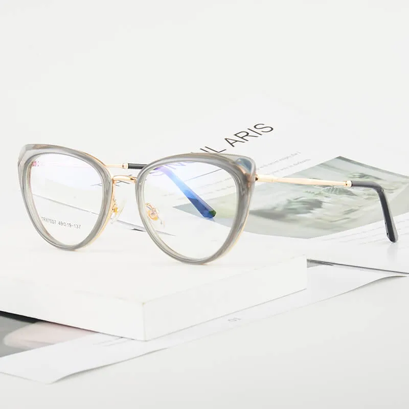 TXOME Trendy Cat Eye Frame Glasses