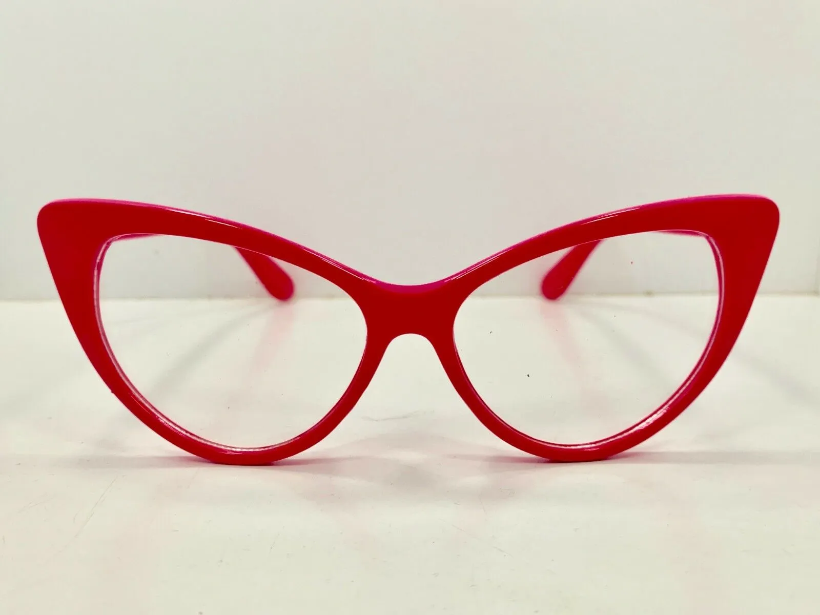 Vintage Style Cat Eye Red Clear Elegant Glasses