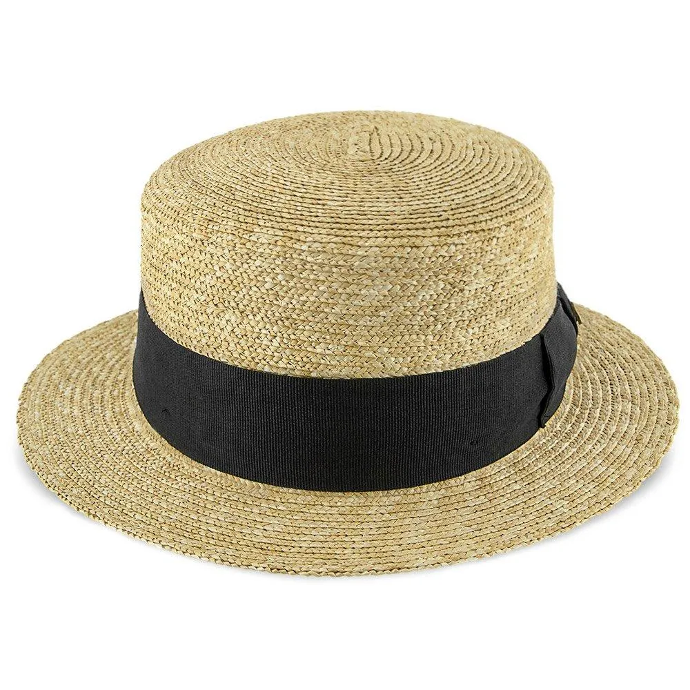 Voyage - Walrus Hats Natural Straw Boater Hat - H7006