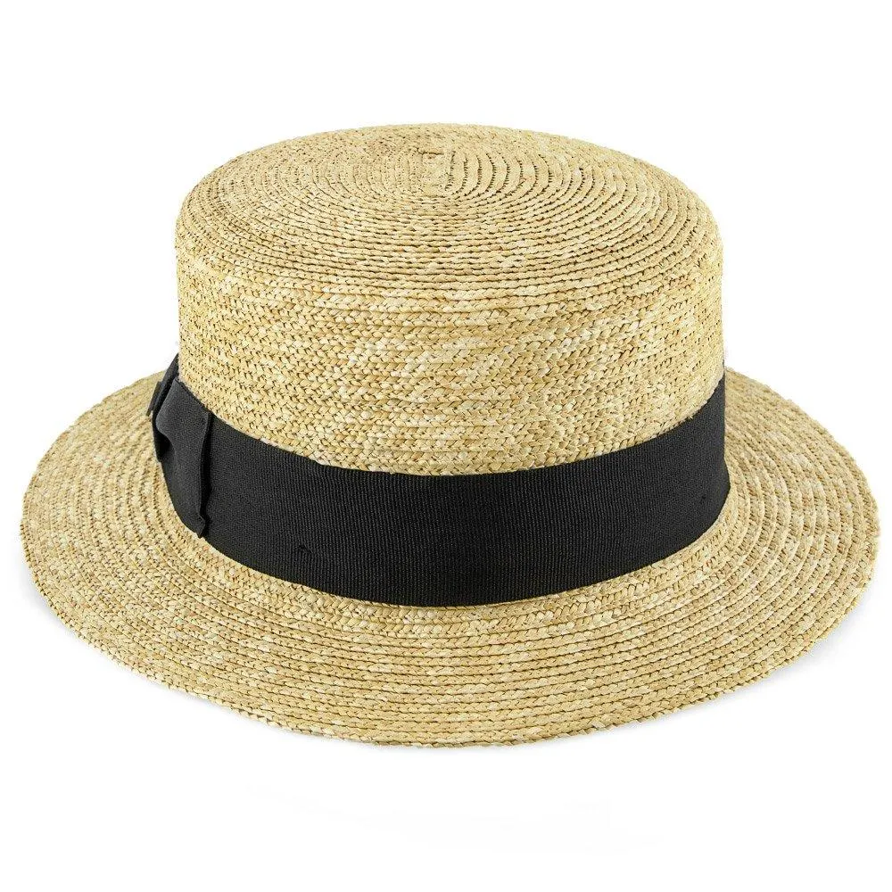 Voyage - Walrus Hats Natural Straw Boater Hat - H7006