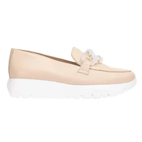 Wonders Ladies Platform Loafers- A-2444 - Beige